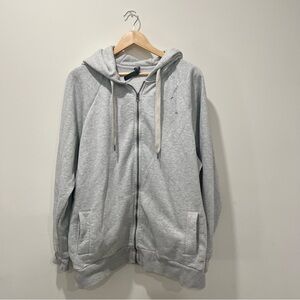 Vuori Restore Hoodie Womens XL Gray Full Zip Oversized Cozy Organic Cotton VW251
